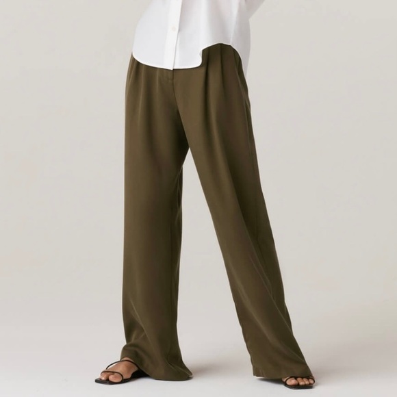Vetta Capsule Wide Leg Trousers, Olive (Limited Edition) - Picture 6 of 6